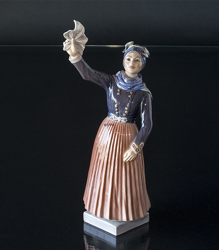 Winkendes Fanø Mädchen Dahl Jensen Figur Nr. 1325