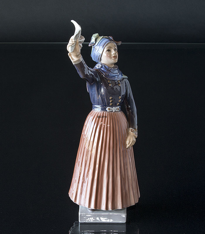 Winkendes Fanø Mädchen Dahl Jensen Figur Nr. 1325