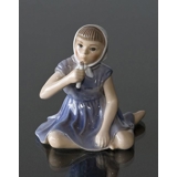 Mädchen "Jette" mit Kerze Figur Dahl Jensen