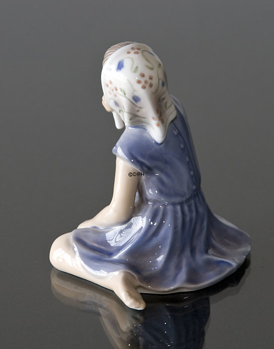 Mädchen "Jette" mit Kerze Figur Dahl Jensen