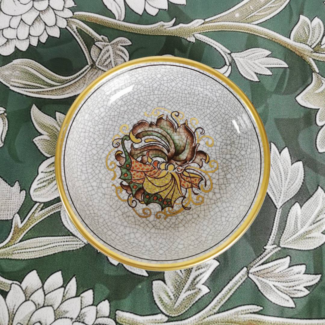 Dahl Jensen Schale mit Blume, Craquelé, 16 cm Nr. 152-401