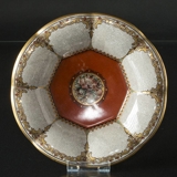Dahl Jensen Schale Craquele, mit Blumenverzierung 28cm Nr. 192-623