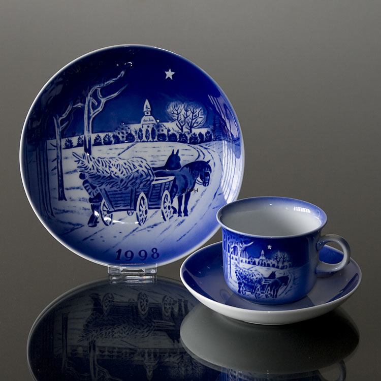 1998 Desiree Svend Jensen Hans Christian Andersen Weihnachtstasse mit Untertasse