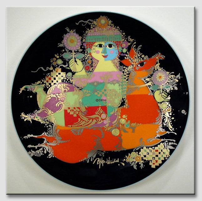 Wiinblad Reiterteller, Frau