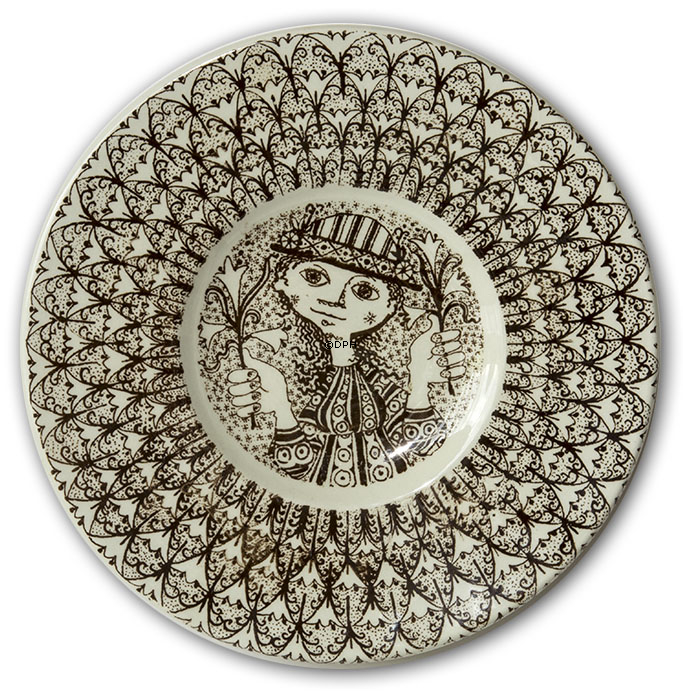 Wiinblad, Mädchen in der Mitte, Braune Zeichnung