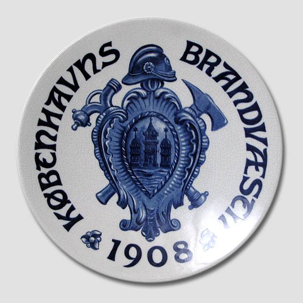 Gedenkteller, die Kopenhagener Feuerwehr, Aluminia