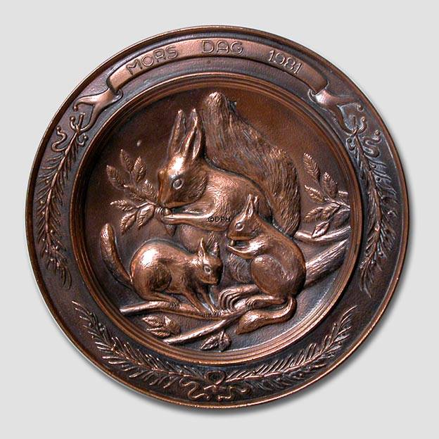 Kupferteller "Muttertag" 1981