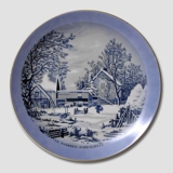 Teller mit Heimat des Bauers, Currier & Ives