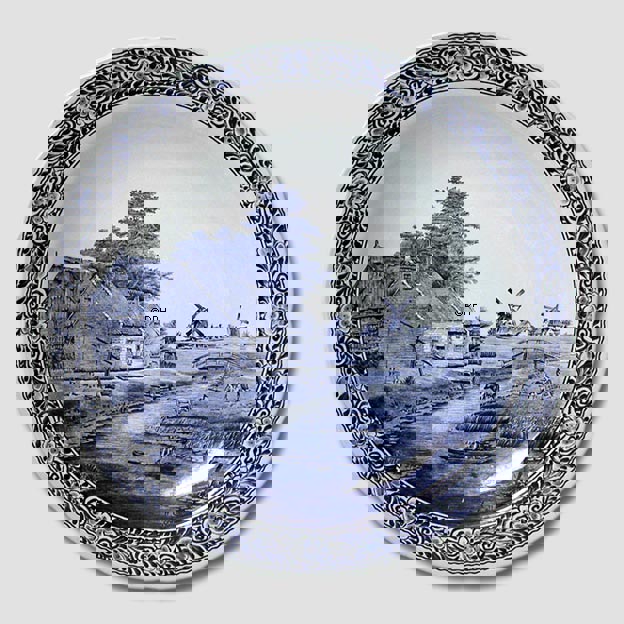 Teller mit Kanal in Holland 40cm, Delft