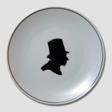 Teller, Silhouette von Hans Christian Andersen, Bavaria