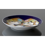 Rosenthal Björn Wiinblad Teller Studio-Linie Paar mit Blumen