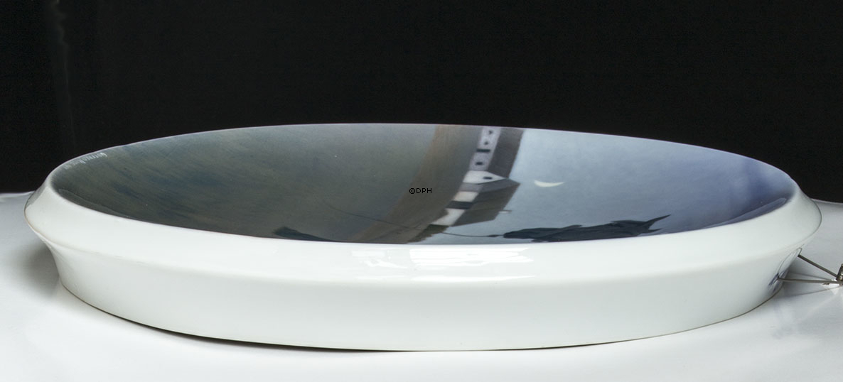 Teller mit Pferd auf Feld, Royal Copenhagen UNICA Signiert: R.5. GR. 1940