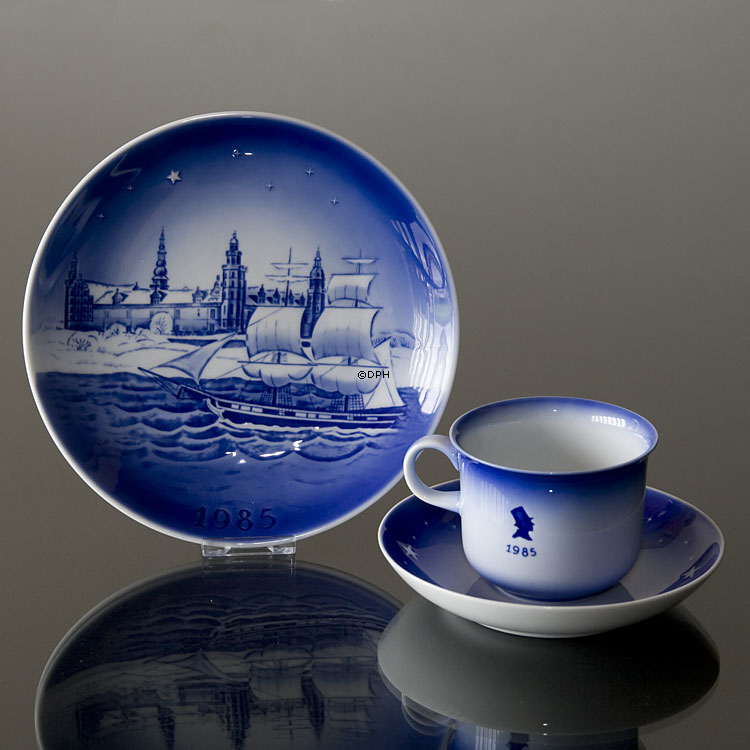 Schloss Kronborg - 1985 Desiree Hans Christian Andersen Weihnachtsteller, Kuchenteller