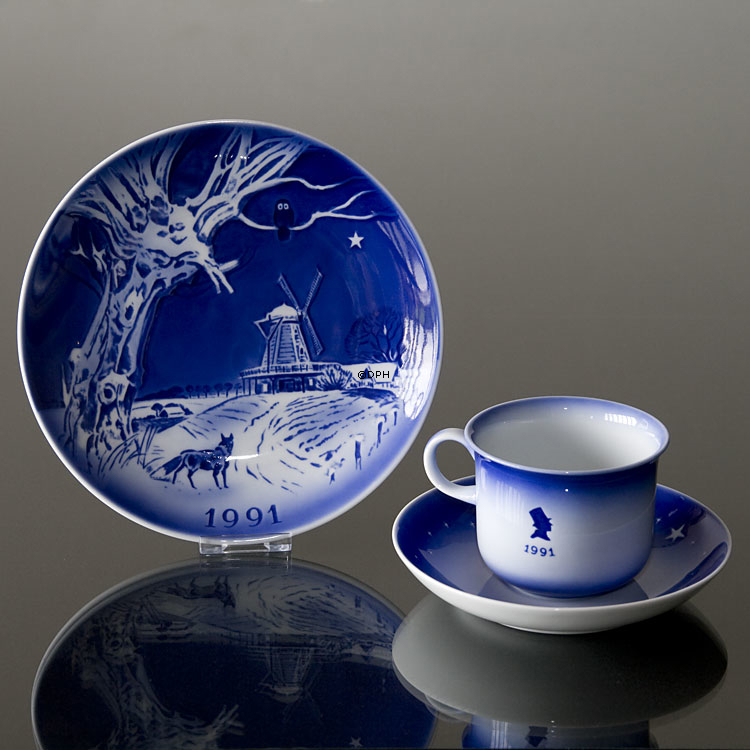 Die Windmühle - 1991 Desiree Hans Christian Andersen Weihnachtsteller, Kuchenteller