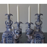 Wiinblad König und Königin von Saba, Elefant, Statue, persönlich signiert von Björn Wiinblad, Pinsel verziert, Unikat, Blau / Weiß