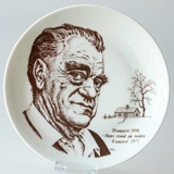 Elgporslin Teller mit Vilhelm Moberg in brauner Farbe