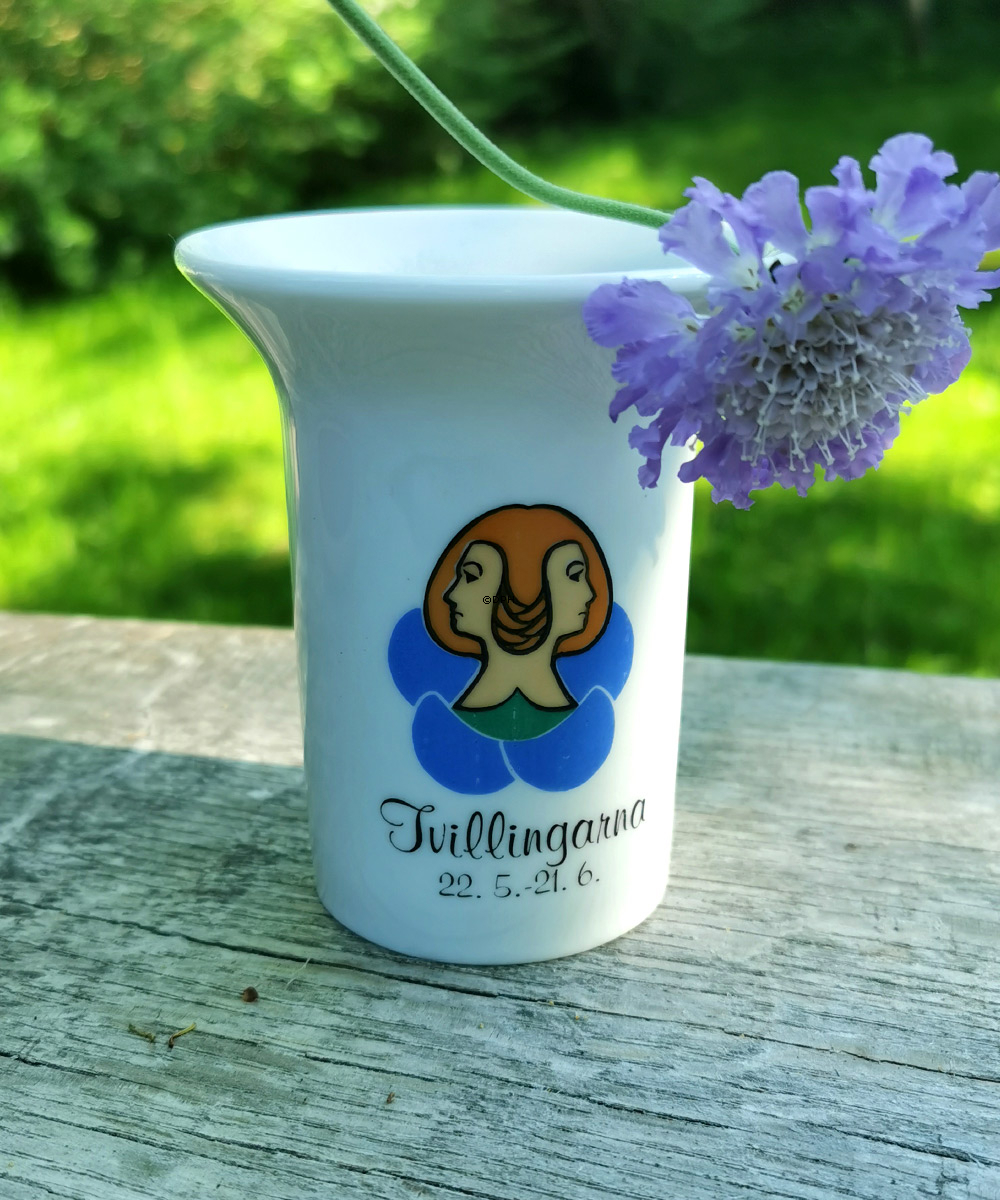 Elgporslin Sternzeichenvase Zwillinge