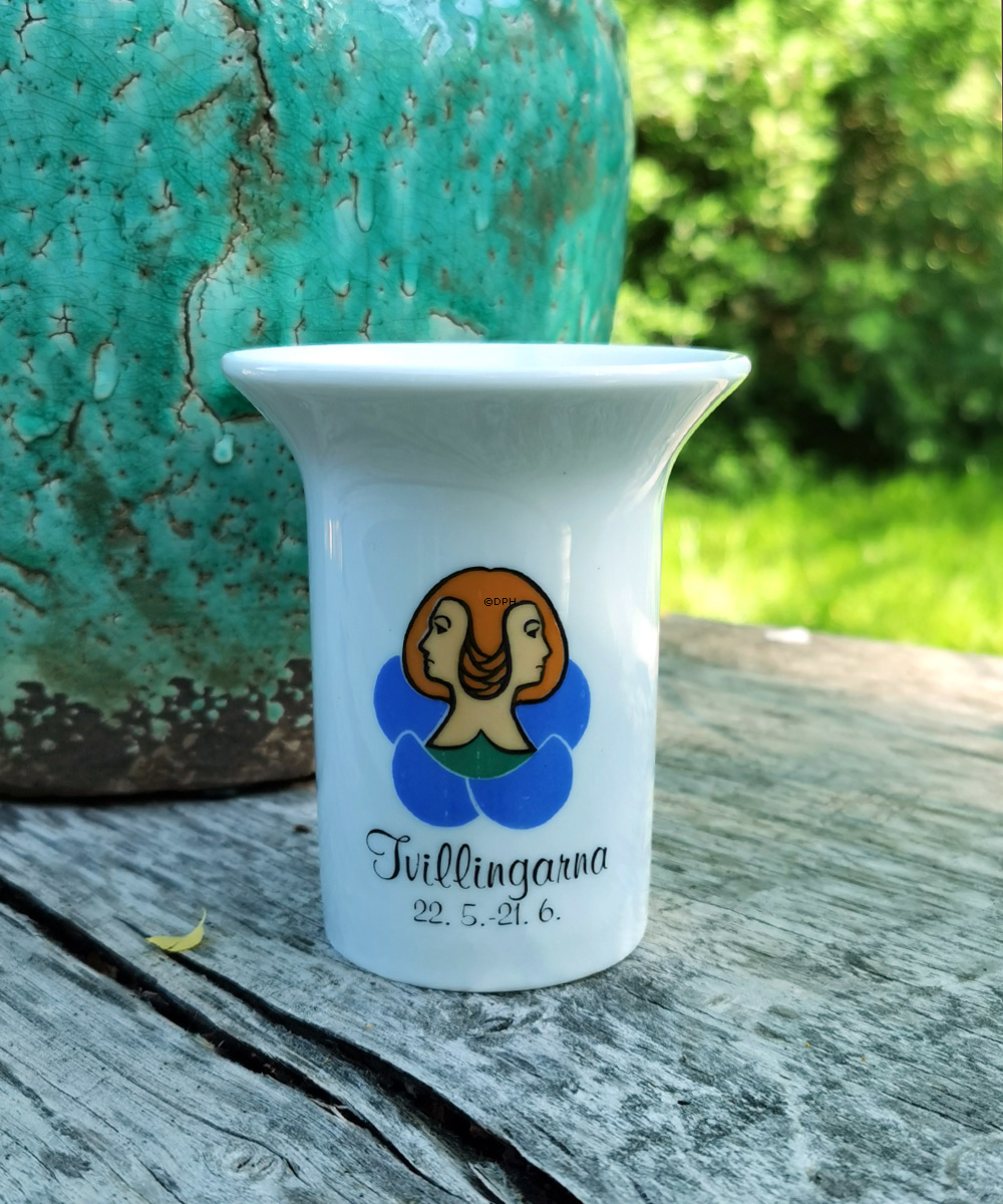 Elgporslin Sternzeichenvase Zwillinge