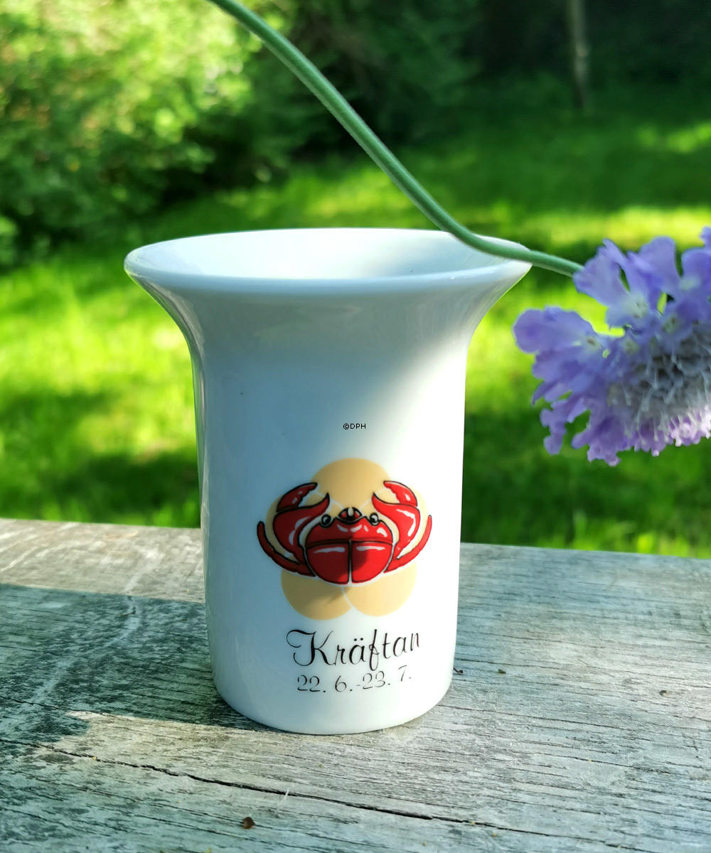 Elgporslin Sternzeichenvase Krebs