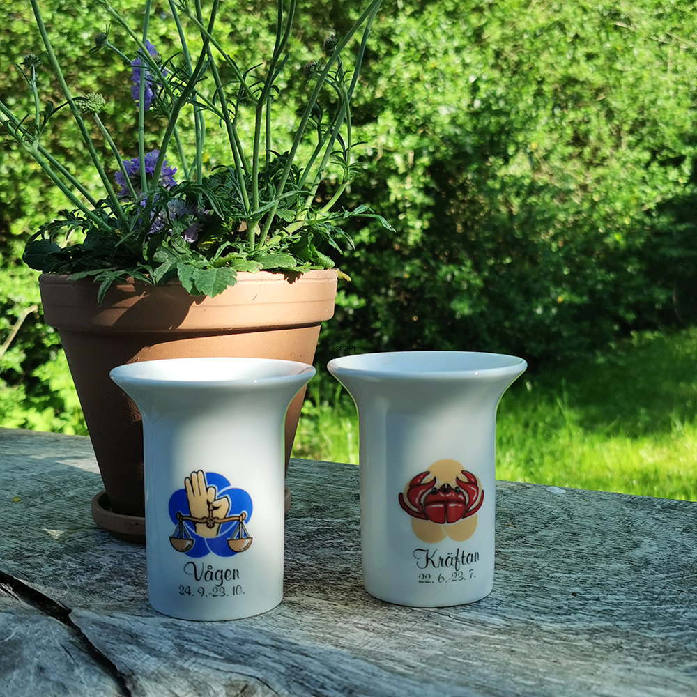 Elgporslin Sternzeichenvase Krebs