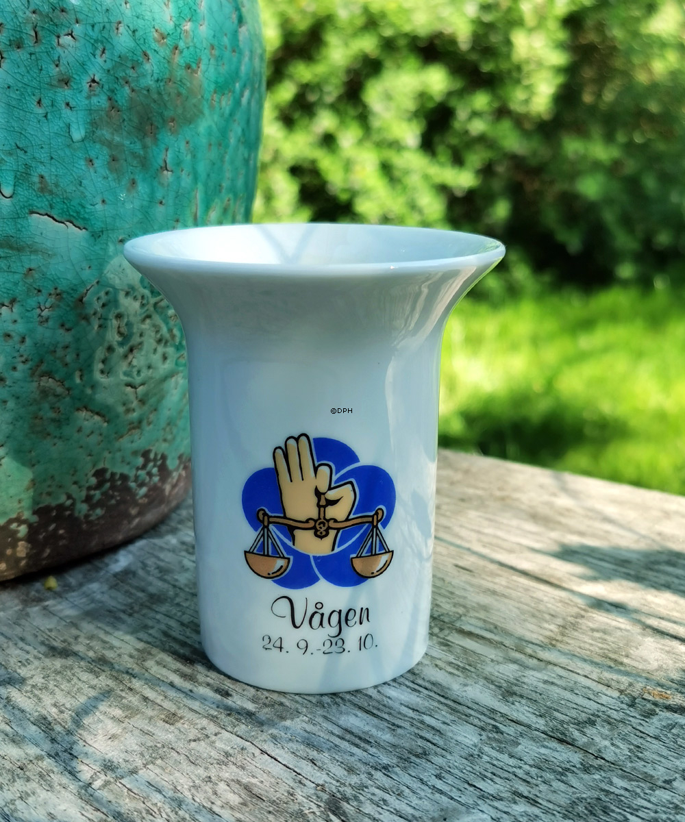 Elgporslin Sternzeichenvase Waage