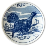 1980 Elg Porslin Teller mit Wildvögeln, Birkhuhn