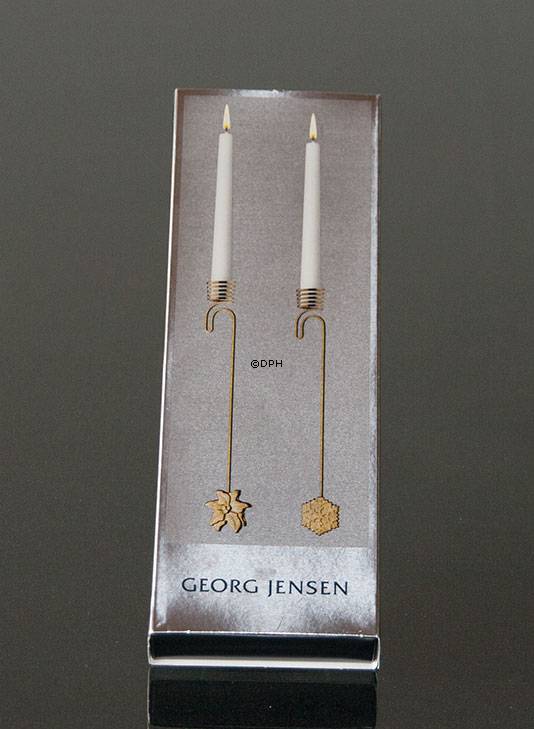 2009 Weihnachtsstern und Eiskristall - Georg Jensen Kerzenhalterset