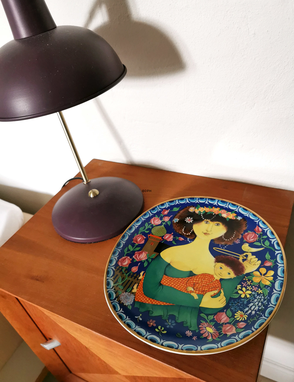 1982 Gustavsberg Kunstweihnachtsteller, Die Jungfrau Maria mit Jesuskind