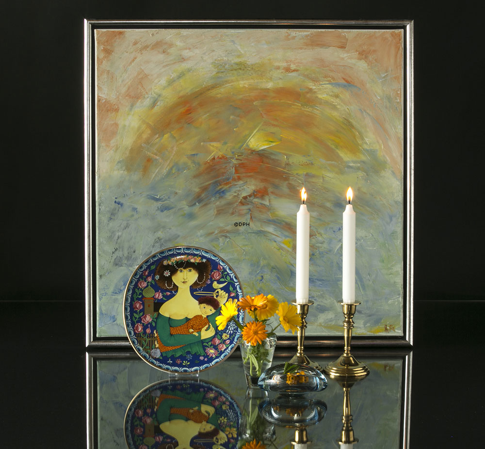 1982 Gustavsberg Kunstweihnachtsteller, Die Jungfrau Maria mit Jesuskind