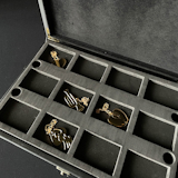 Schwarze Aufbewahrungsbox für Georg Jensen 36 Stk. Weihnachtsschmuck.
