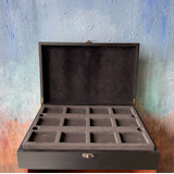 Schwarze Aufbewahrungsbox für Georg Jensen 36 Stk. Weihnachtsschmuck.