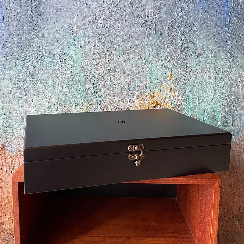 Schwarze Aufbewahrungsbox für Georg Jensen 36 Stk. Weihnachtsschmuck.