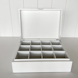 Weiße Aufbewahrungsbox mit 12 Fächern 31x23x10cm