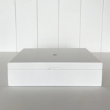 Weiße Aufbewahrungsbox mit 6 Fächern 27x20x7cm