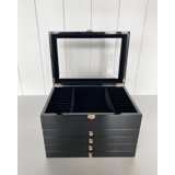 Schmuckkästchen in Schwarz mit Velours - stilvolle Aufbewahrung für Ihre gesamte Sammlung