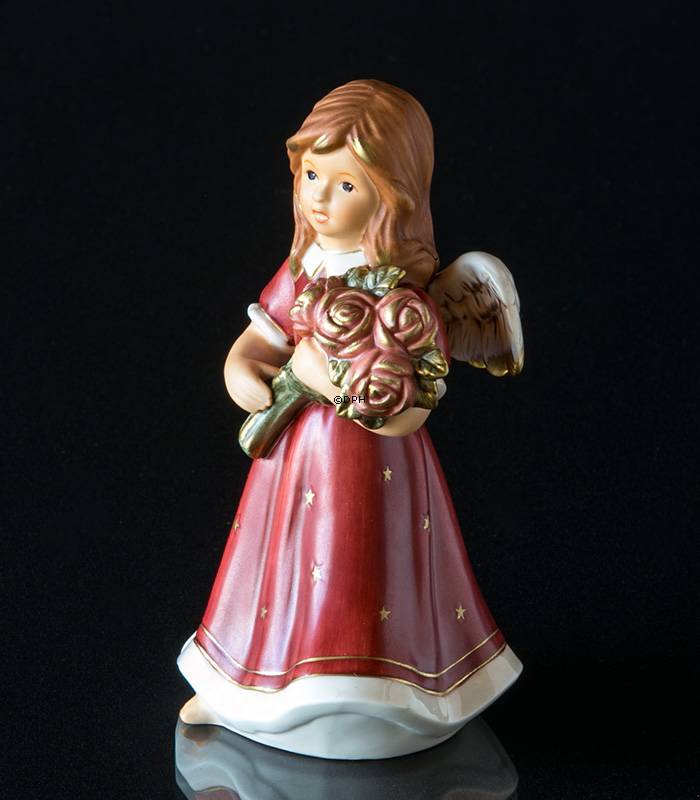 Goebel Hummel jährliche Engel Figur 2002 Engel mit Rosen