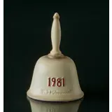 Hummel Jahresglocke 1981 Mädchen singt Duo mit Vogel
