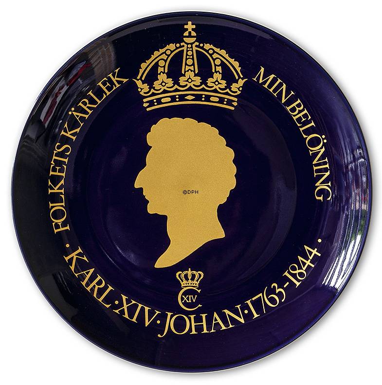 Hackefors Königsserie, Teller Nr. 11, König Karl XIV Johan
