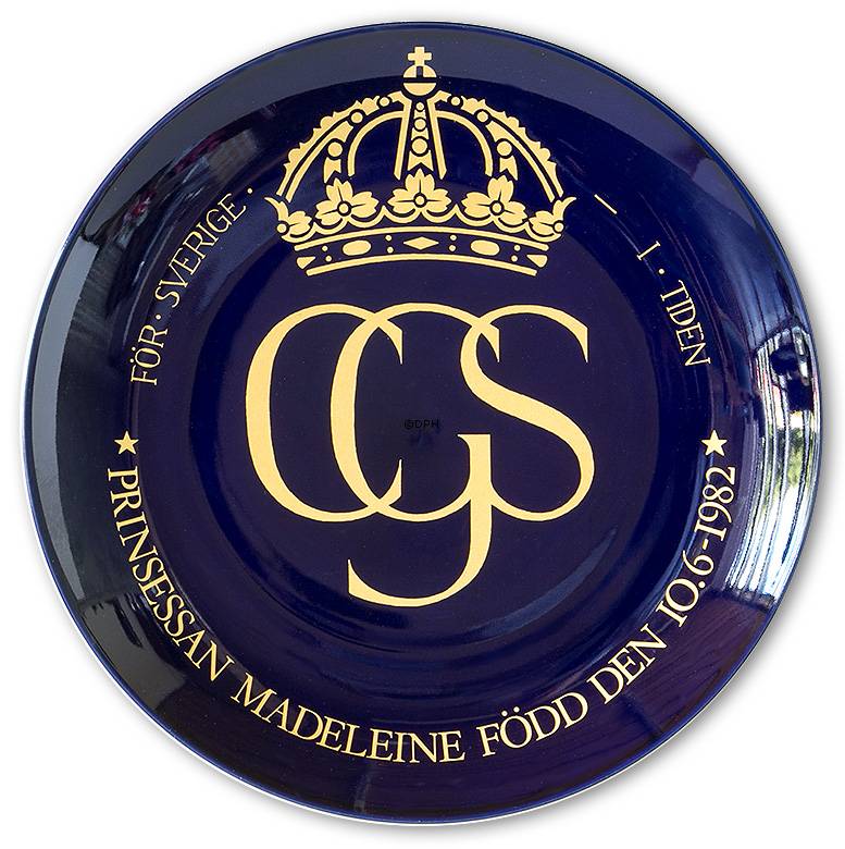 Hackefors Königsserie, Teller Nr. 12, Prinzessin Madelaine, Schweden