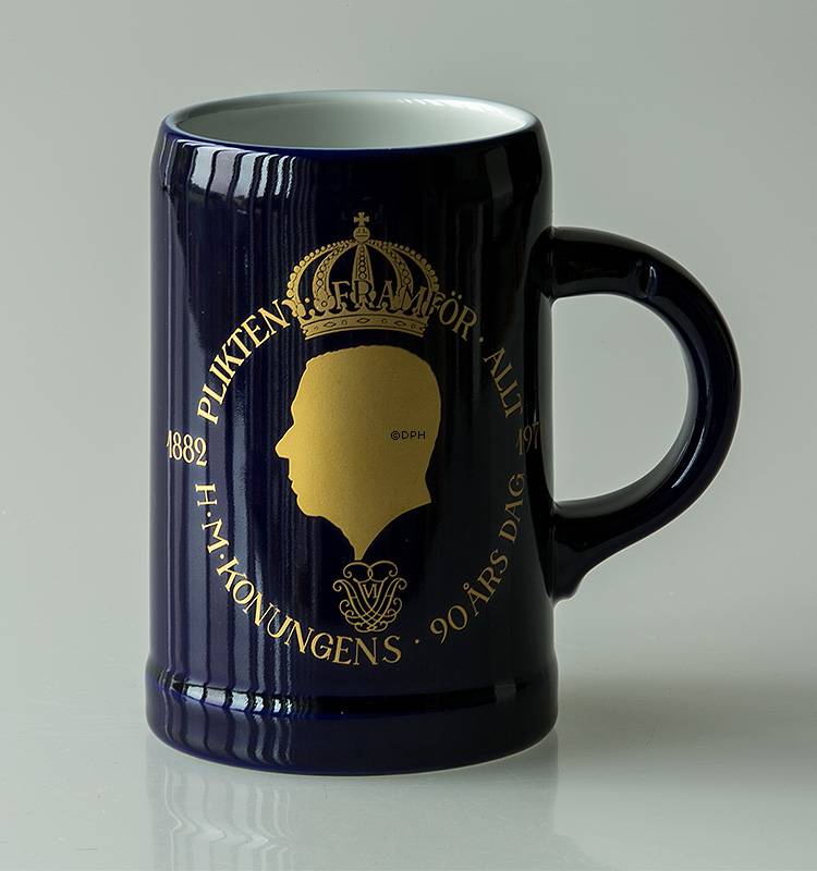 Hackefors Königsserie, Becher Nr. 0, Gustaf VI Adolf 90 Jahre Tag