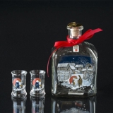 Holmegaard Wiberg Weihnachtsflasche mit 2 Gläser