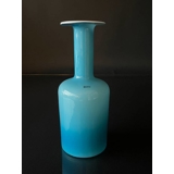 Holmegaard Otto Brauer Vase, schönes Blau mit weißer Innenseite
, Höhe 30cm