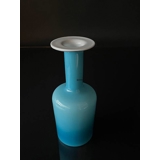 Holmegaard Otto Brauer Vase, schönes Blau mit weißer Innenseite
, Höhe 30cm