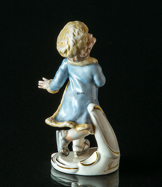 Goebel Hummel monatliche Figur Januar Mädchen auf Schlittschuhe
