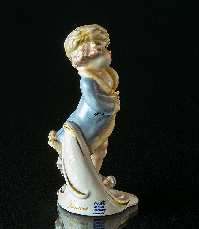 Goebel Hummel monatliche Figur Januar Mädchen auf Schlittschuhe