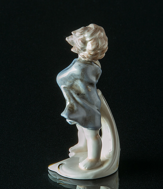 Goebel Hummel Monatsfigur November Junge mit Schal im Wind 1978