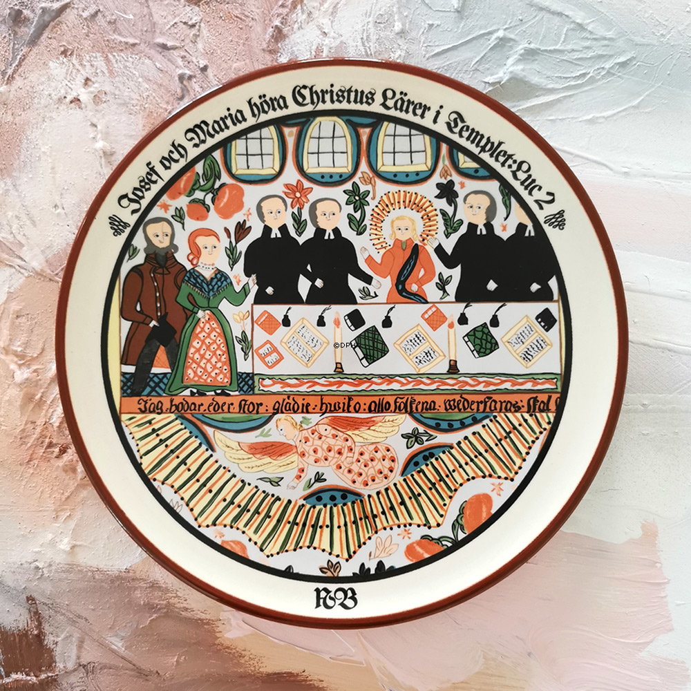 1982 Höganäs Teller mit biblischem Motiv