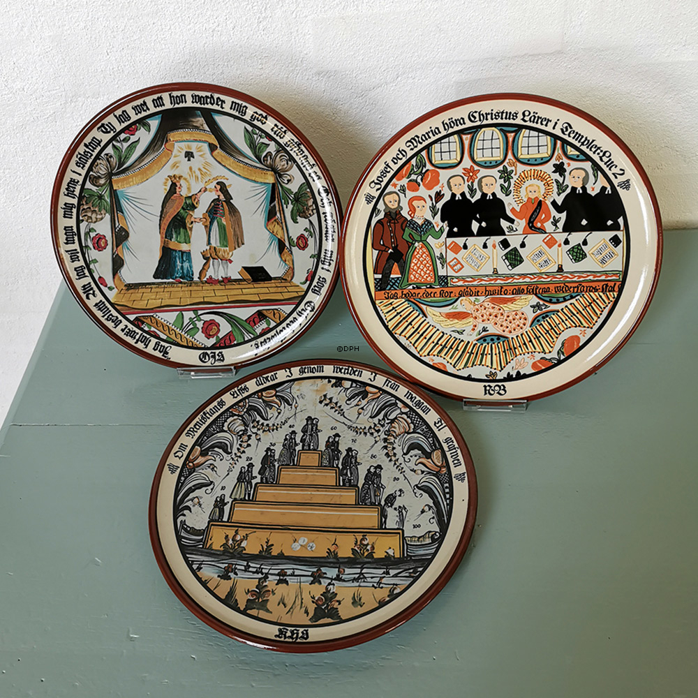 1982 Höganäs Teller mit biblischem Motiv