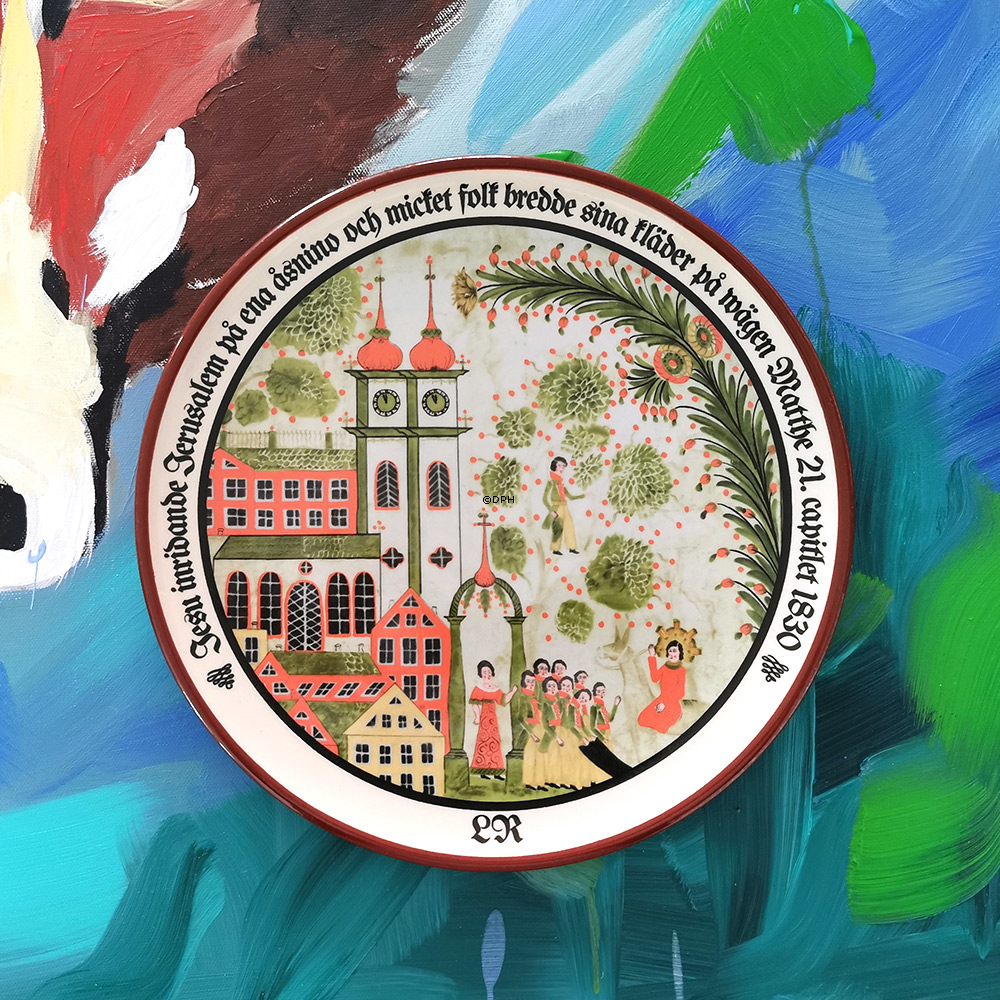 1983 Höganäs Teller mit biblischem Motiv