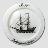 1973 Holmegaard Schiffsteller, die Brigg Catharina